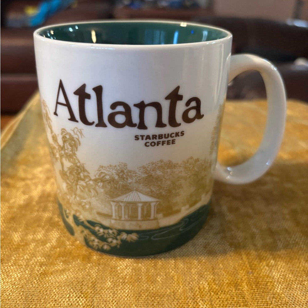 Starbucks Atlanta Coffee Mug - Green and Cream